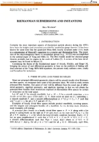 Riemannian Submersions and Instantons