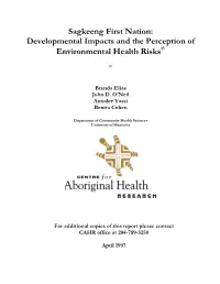 Sagkeeng First Nation: Developmental Impacts and the Perception of Environmental Health Risks©