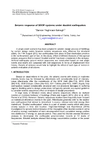 Seismic Response of SDOF Systems Under Doublet Earthquakes