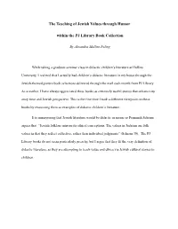 The Teaching of Jewish Values Through Humor Within the PJ Library