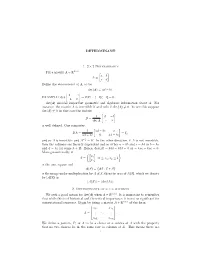 Define the Determinant of A, to Be Det(A) = Ad − Bc. EX