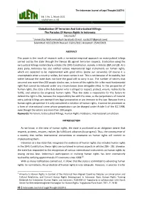 Globalization of Terrorism and Extra-Judicial
