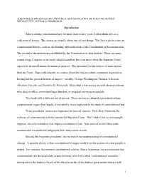 I Introduction After Teaching Constitutional Law for More Than Twenty Years, I Often Think of It As a Collection of Stories. Th