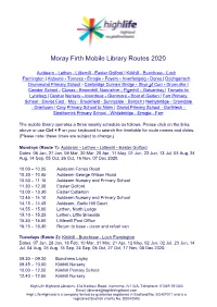 Moray Firth Mobile Library Routes 2020