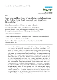 Occurrence and Prevalence of Insect Pathogens in Populations of the Codling Moth, Cydia Pomonella L.: a Long-Term Diagnostic Survey