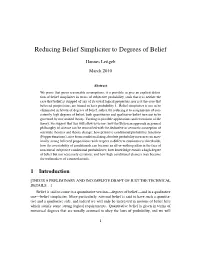 Reducing Belief Simpliciter to Degrees of Belief