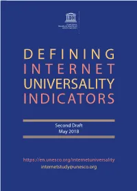 Second Draft of the Internet Universality Indicators