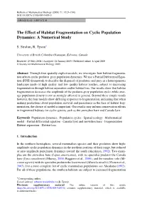 The Effect of Habitat Fragmentation on Cyclic Population Dynamics: a Numerical Study
