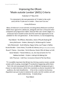 The Indie Club Response to the Ofcom Call for Evidence