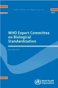 WHO Expert Committee on Biological Standardization: Sixty-Eighth Report (WHO Technical Report Series, No
