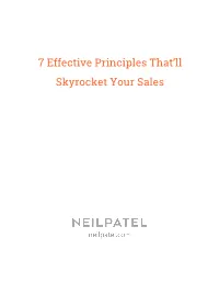 7 Effective Principles That'll Skyrocket Your Sales