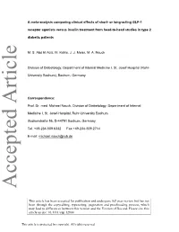 A Meta-Analysis Comparing Clinical Effects of Short