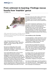 Findings Rescue Fossils from 'Trashbin' Genus 12 October 2016