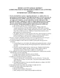 HCPRD Weather Procedures