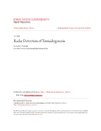 Radar Detection of Tornadogenesis Kristofer S
