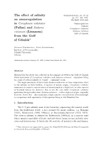 The Effect of Salinity on Osmoregulation In