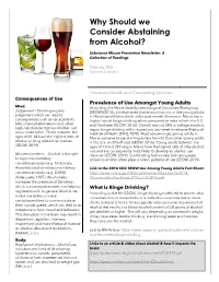 Why Should We Consider Abstaining from Alcohol?