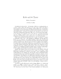Erdös and Set Theory
