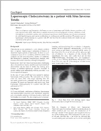 Laparoscopic Cholecystectomy in a Patient with Situs Inversus Totalis