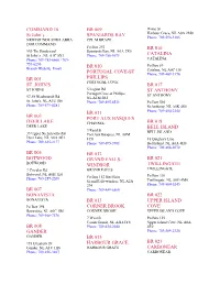 Newfoundland and Labrador Branch List