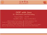 OOP with Java 16
