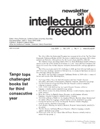 Tango Tops Challenged Books List for Third Consecutive Year