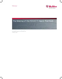 The Making of the FOCUS 11 Apple Ipad Hack