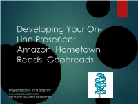 Amazon, Hometown Reads, Goodreads