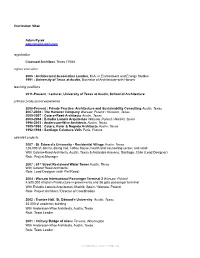 Curriculum Vitae Adam Pyrek