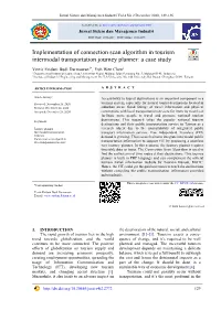 Implementation of Connection Scan Algorithm in Tourism Intermodal Transportation Journey Planner: a Case Study