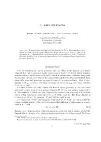 Lp JOHN ELLIPSOIDS Erwin Lutwak, Deane Yang, and Gaoyong Zhang