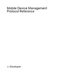 Mobile Device Management Protocol Reference