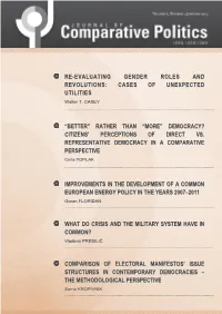 Re-Evaluating Gender Roles and Revolutions: Cases of Unexpected Utilities