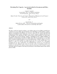 Revisiting Port Capacity: a Practical Method for Investment and Policy Decisions