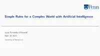 Simple Rules for a Complex World with Artificial Intelligence