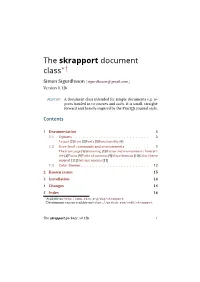 The Document Class