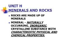 Topic Xi Formation of Rocks