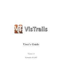 Vistrails User's Guide