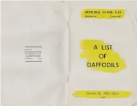 A List of Daffodils
