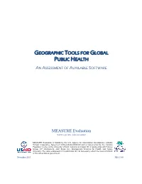 Geographic Tools for Global Public Health
