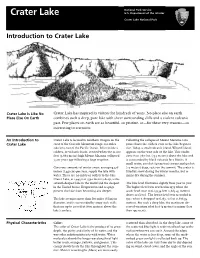 Introduction to Crater Lake