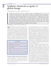 Synthetic Chemicals As Agents of Global Change