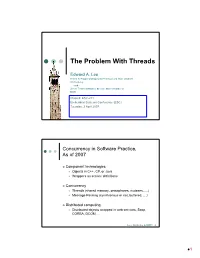 The Problem with Threads