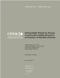 Using Delphi Panels to Assess Construction Safety Research to Practice: a Narrative Review
