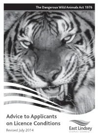 Advice to Applicants on Licence Conditions Revised July 2014 2