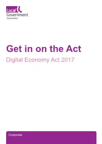 Digital Economy Act 2017 (Get in on the Act)