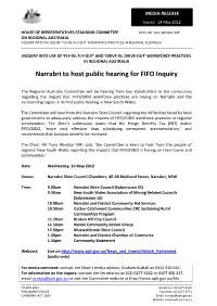 Narrabri to Host Public Hearing for FIFO Inquiry
