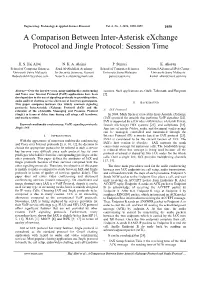 A Comparison Between Inter-Asterisk Exchange Protocol and Jingle Protocol: Session Time