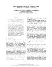 Capturing Semantic Similarity for Entity Linking with Convolutional Neural Networks