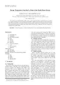 Escape Trajectories from the L {2} Point of the Earth-Moon System